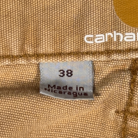 Carhartt Shorts Mens 38 Brown Relaxed Fit Duck Canvas Carpenter Workwear Utility - Picture 4 of 10